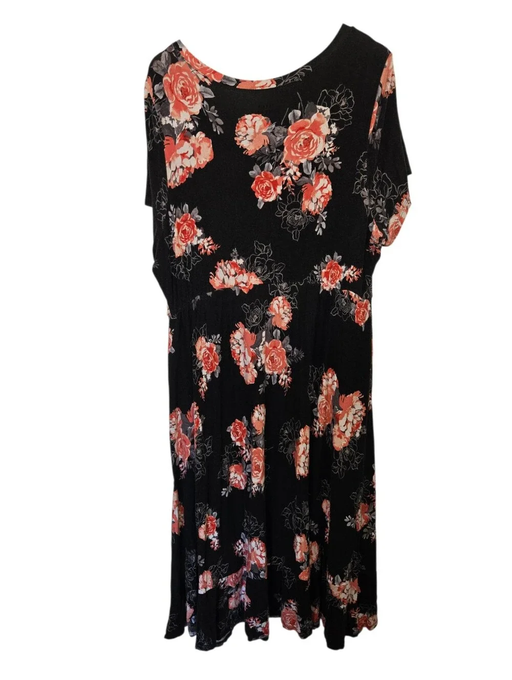 🌸 Torrid Super Soft Floral Maxi Dress | Plus Size 3 (22/24) | Black Rose Print - Picture 6 of 6